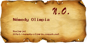 Némedy Olimpia névjegykártya